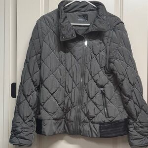 Olive Green Quilted Women's Puffer Jacket